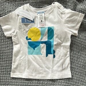 Petit Bateau White Graphic Kids T-Shirt